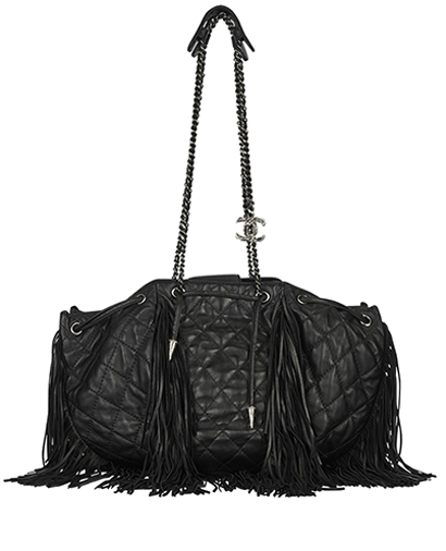 Quilted Western Baluchon Fringe Bag, front view